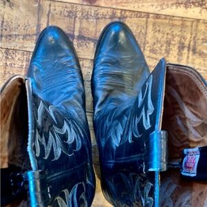 Nocona Black Soft Leather Western Boots